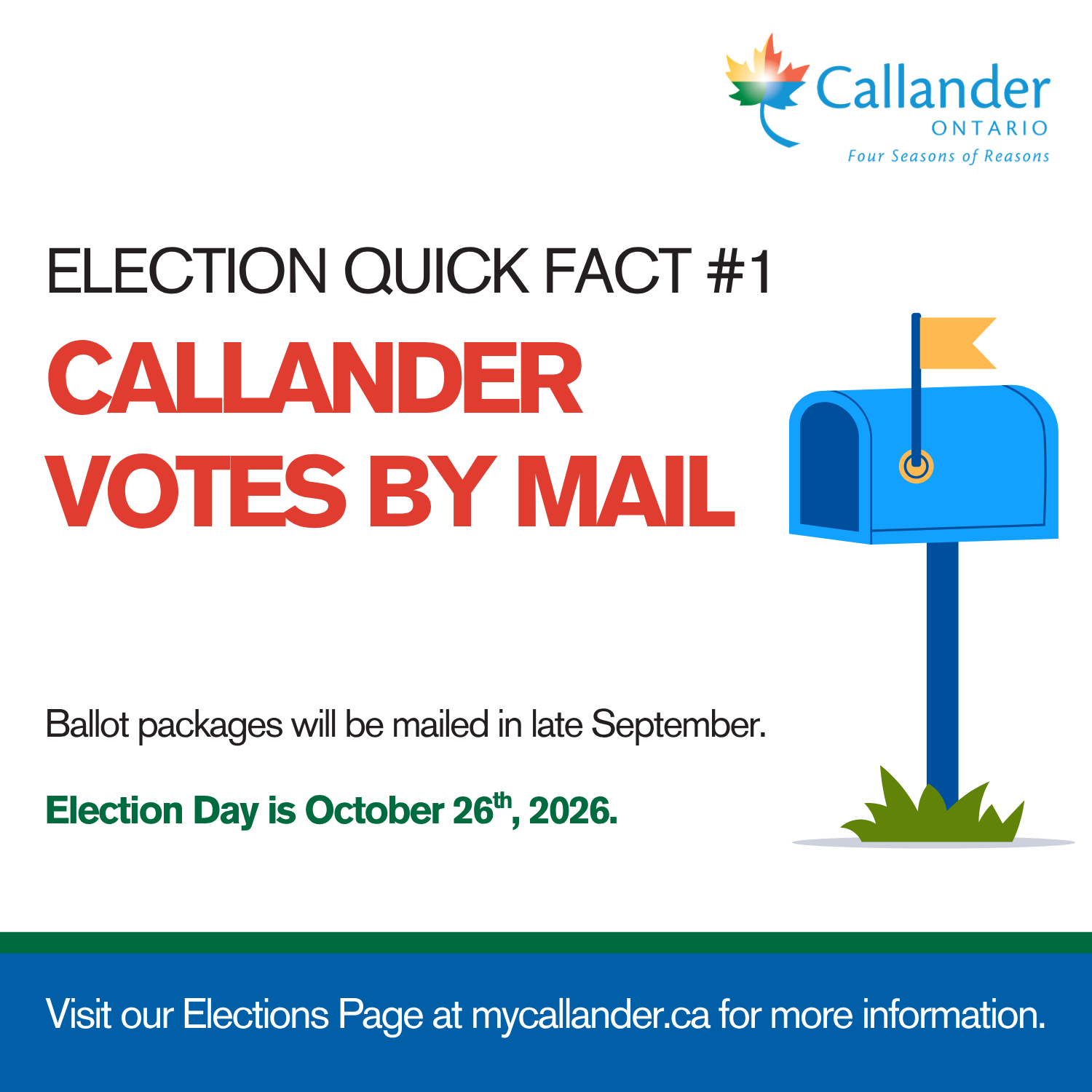2026 Municipal Election: Vote by Mail Information